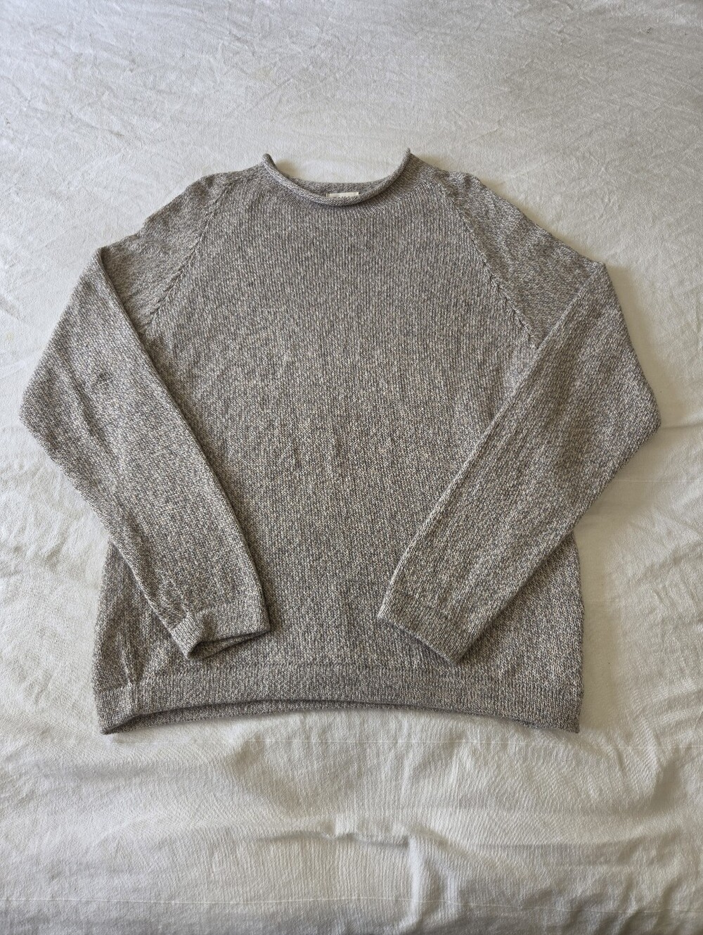 Paka Cusco Handmade Royal Alpaca Sweater Adult Small Gray Roll Neck Knit